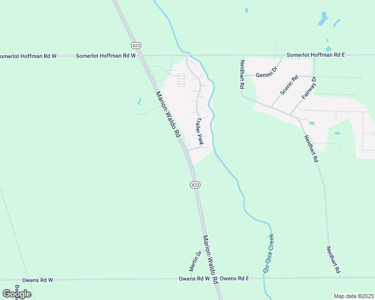 map of restaurants, bars, coffee shops, grocery stores, and more near 3071 Marion-Waldo Road in Marion