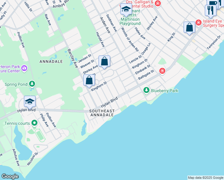 map of restaurants, bars, coffee shops, grocery stores, and more near in Staten Island