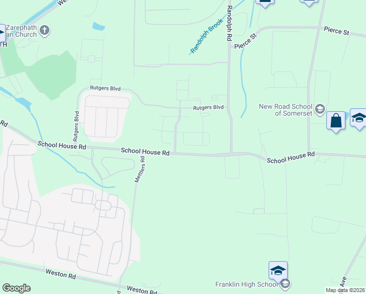 map of restaurants, bars, coffee shops, grocery stores, and more near 8 Clifford Circle in Franklin Township