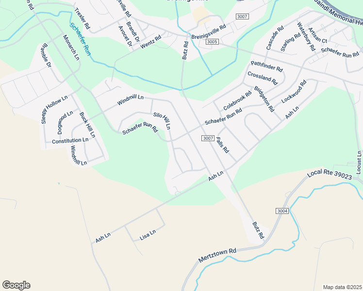 map of restaurants, bars, coffee shops, grocery stores, and more near 1681 Hazelnut Lane in Breinigsville