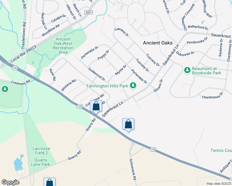 map of restaurants, bars, coffee shops, grocery stores, and more near 2228 Goldenrod Drive in Macungie