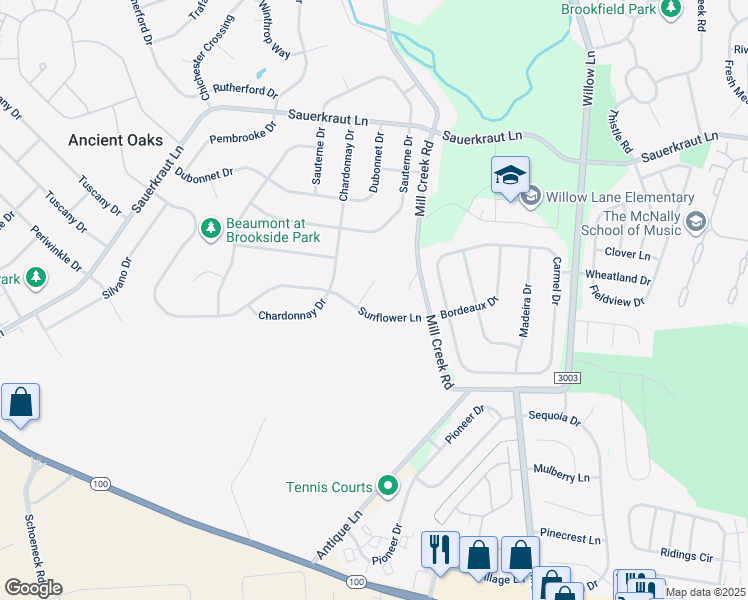 map of restaurants, bars, coffee shops, grocery stores, and more near 2583 Chandlee Court in Macungie