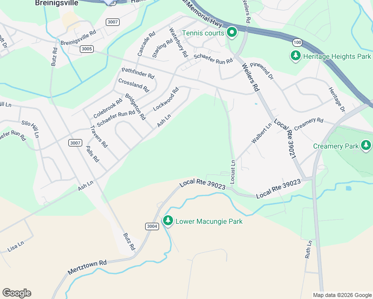 map of restaurants, bars, coffee shops, grocery stores, and more near 8741 Mertztown Road in Mertztown