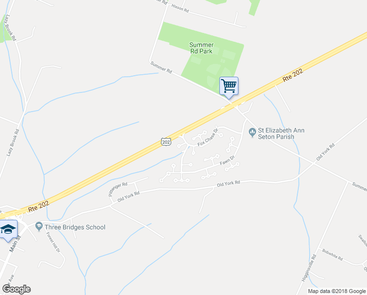 map of restaurants, bars, coffee shops, grocery stores, and more near 22 Owl Court in Hunterdon County