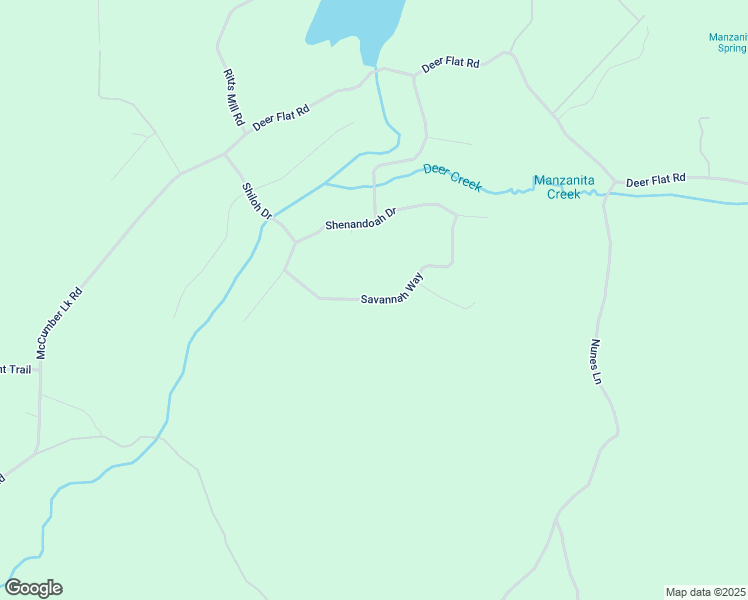 map of restaurants, bars, coffee shops, grocery stores, and more near Savannah Way in Shasta County