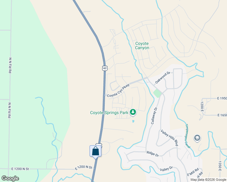 map of restaurants, bars, coffee shops, grocery stores, and more near 1927 North Anderson Pass Loop in Heber City