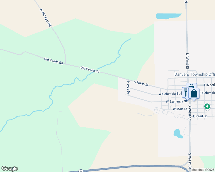 map of restaurants, bars, coffee shops, grocery stores, and more near in Danvers