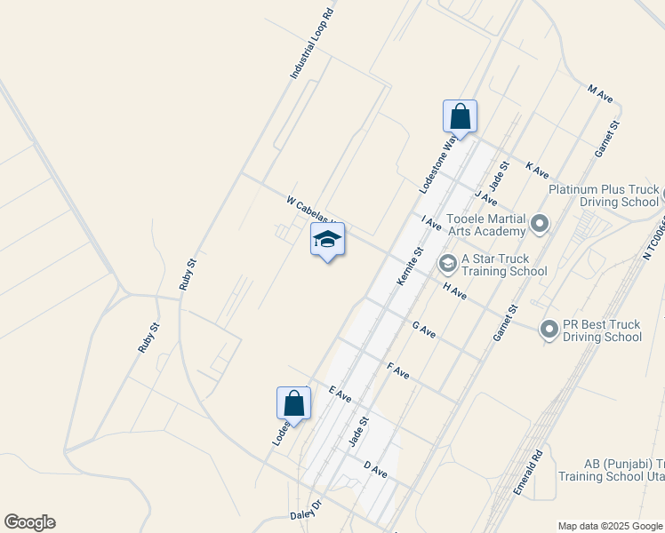 map of restaurants, bars, coffee shops, grocery stores, and more near 92 Lodestone Way in Tooele