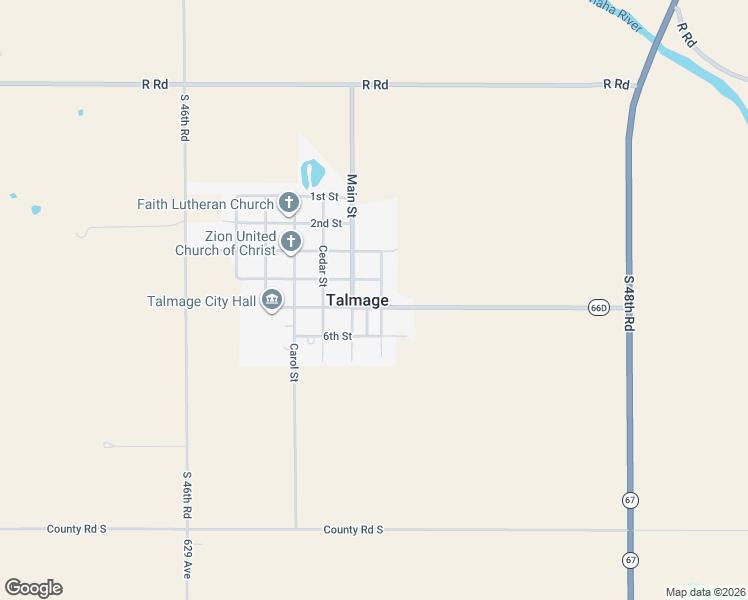 map of restaurants, bars, coffee shops, grocery stores, and more near in Talmage