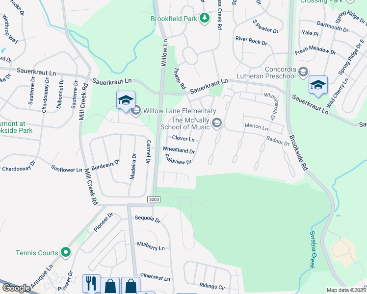 map of restaurants, bars, coffee shops, grocery stores, and more near 6221 Wheatland Drive in Macungie