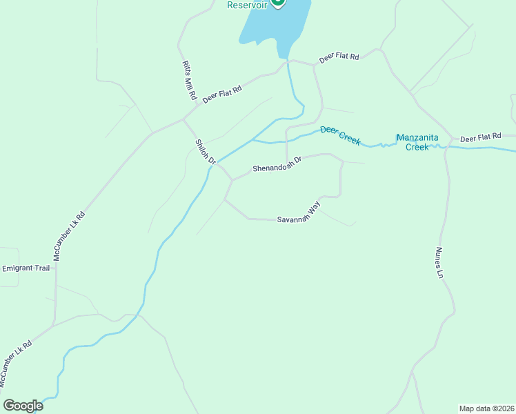 map of restaurants, bars, coffee shops, grocery stores, and more near Savannah Way in Shasta County