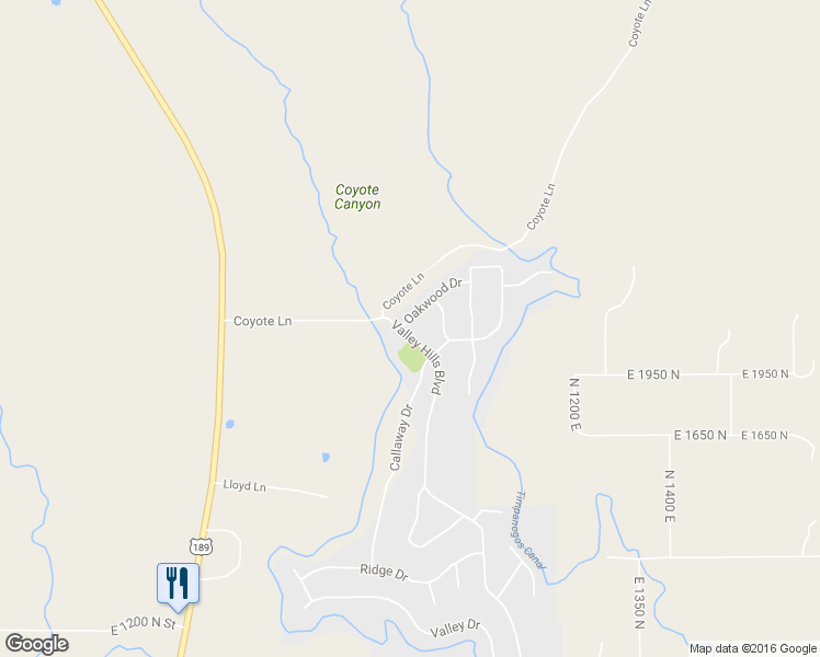 map of restaurants, bars, coffee shops, grocery stores, and more near 1896 Valley Hills Boulevard in Heber City