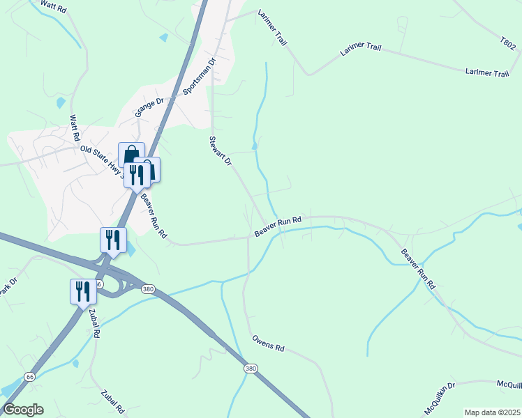 map of restaurants, bars, coffee shops, grocery stores, and more near 755 Stewart Drive in Apollo