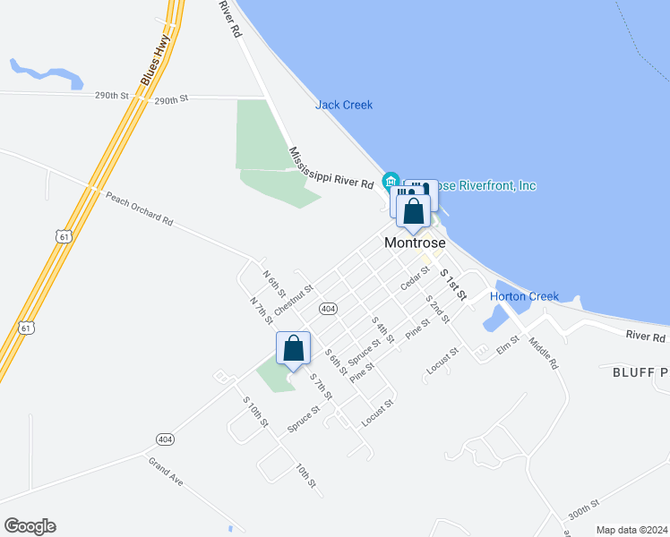 map of restaurants, bars, coffee shops, grocery stores, and more near Chestnut Street in Montrose