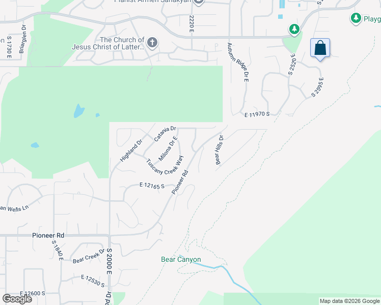 map of restaurants, bars, coffee shops, grocery stores, and more near 12056 South Cortina Crest Drive in Draper