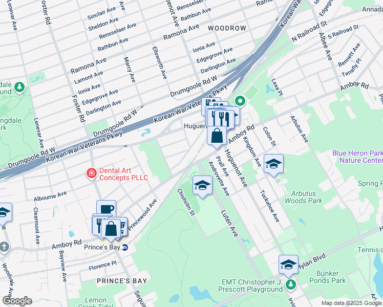 map of restaurants, bars, coffee shops, grocery stores, and more near 86 Hawley Avenue in Staten Island