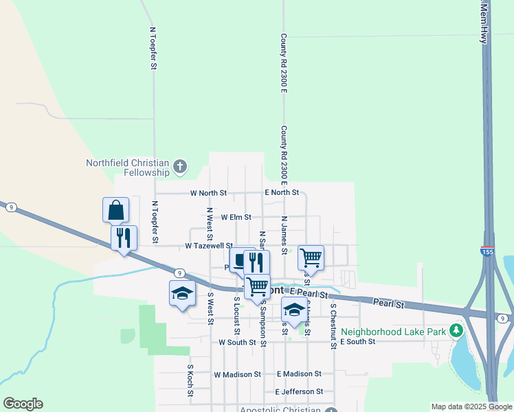 map of restaurants, bars, coffee shops, grocery stores, and more near 405 North Sampson Street in Tremont