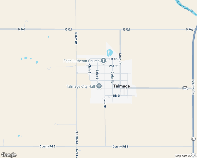 map of restaurants, bars, coffee shops, grocery stores, and more near 307 Eldon Street in Talmage