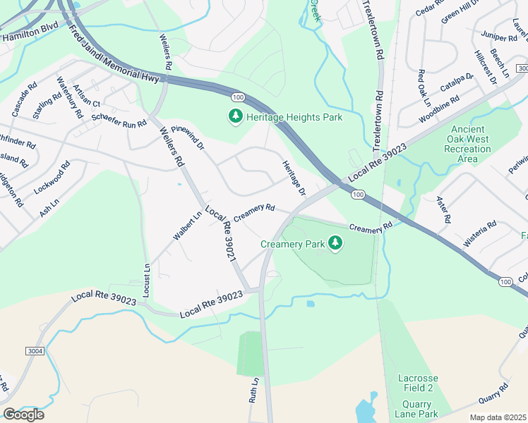 map of restaurants, bars, coffee shops, grocery stores, and more near 8114 Creamery Road in Alburtis
