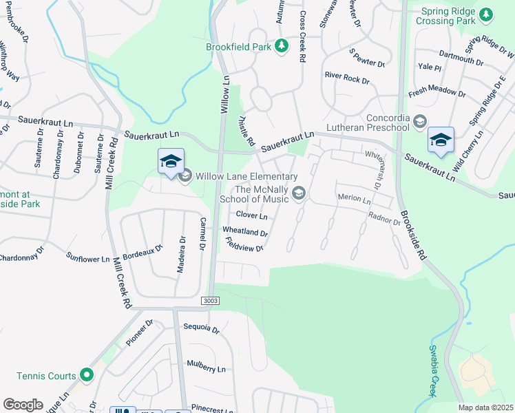 map of restaurants, bars, coffee shops, grocery stores, and more near 2671 Thistle Road in Macungie