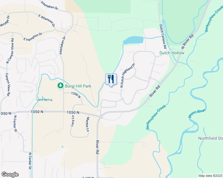 map of restaurants, bars, coffee shops, grocery stores, and more near 525 North Dutch Summit Court in Midway