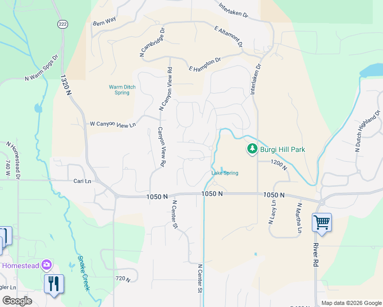 map of restaurants, bars, coffee shops, grocery stores, and more near 49 West Oberland in Midway