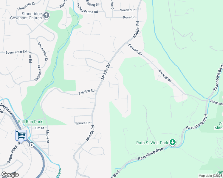 map of restaurants, bars, coffee shops, grocery stores, and more near 108 Middlecrest Drive in Glenshaw