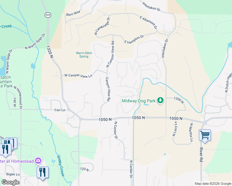 map of restaurants, bars, coffee shops, grocery stores, and more near 92 West Village Circle in Midway