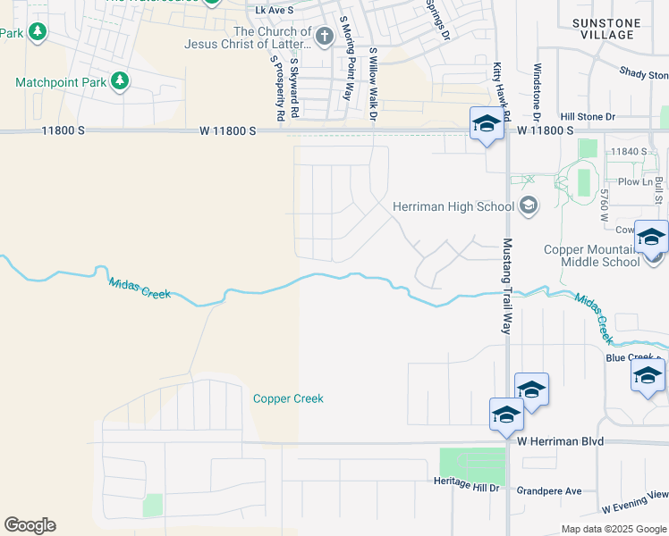 map of restaurants, bars, coffee shops, grocery stores, and more near 6311 Butte County Drive in Herriman
