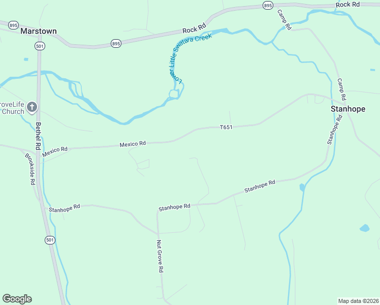 map of restaurants, bars, coffee shops, grocery stores, and more near 130 Mexico Road in Pine Grove