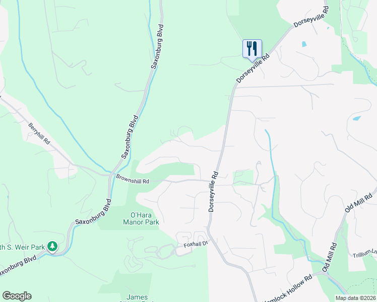 map of restaurants, bars, coffee shops, grocery stores, and more near 214 Ohara Manor Drive in Pittsburgh