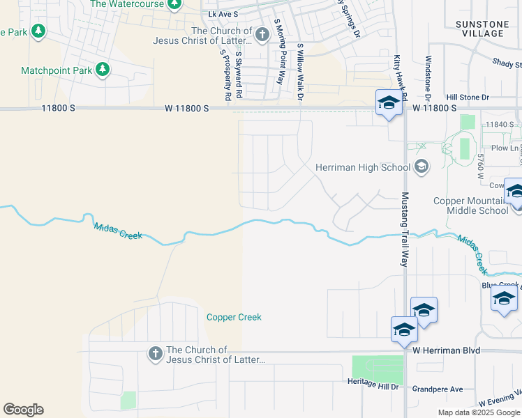 map of restaurants, bars, coffee shops, grocery stores, and more near West Butte County Drive in Herriman