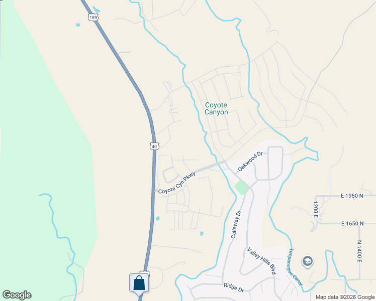 map of restaurants, bars, coffee shops, grocery stores, and more near 282 East Sadie Court in Heber City