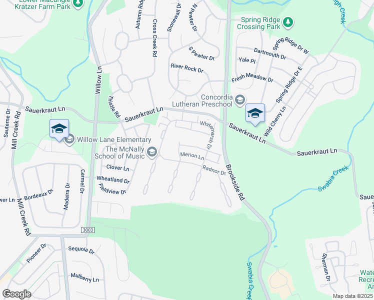 map of restaurants, bars, coffee shops, grocery stores, and more near 5747 Springhaven Lane in Macungie