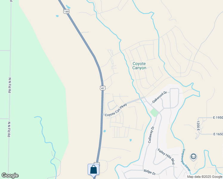 map of restaurants, bars, coffee shops, grocery stores, and more near 2029 North High Uintas Lane in Heber City