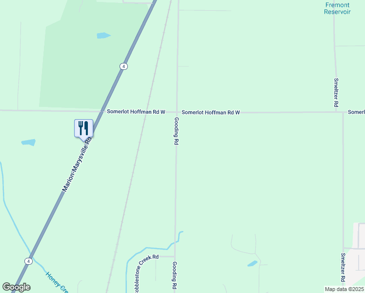map of restaurants, bars, coffee shops, grocery stores, and more near 2846 County Highway 126 in Marion