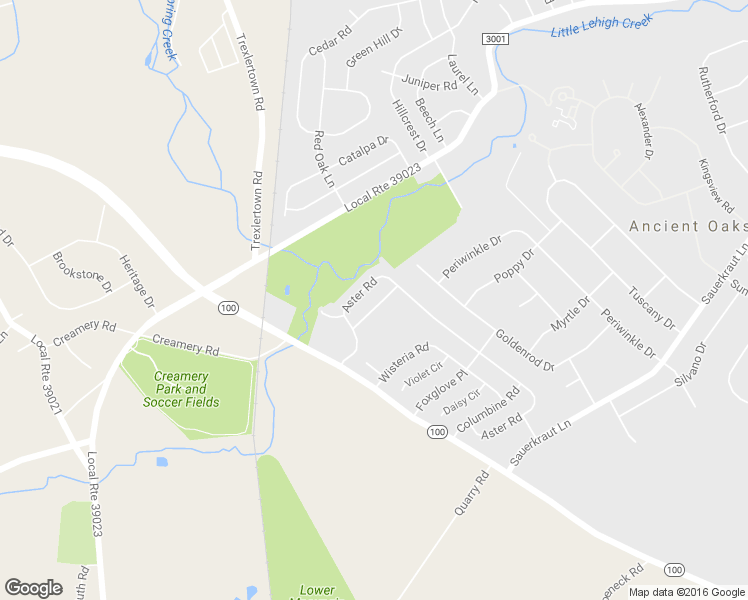 map of restaurants, bars, coffee shops, grocery stores, and more near 7569 Buttercup Road in Macungie