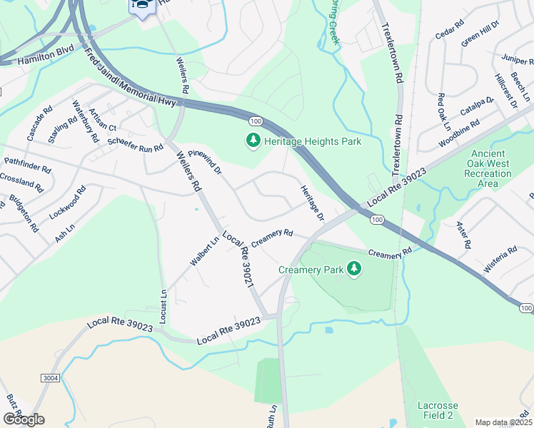 map of restaurants, bars, coffee shops, grocery stores, and more near 1714 Brookstone Drive in Alburtis