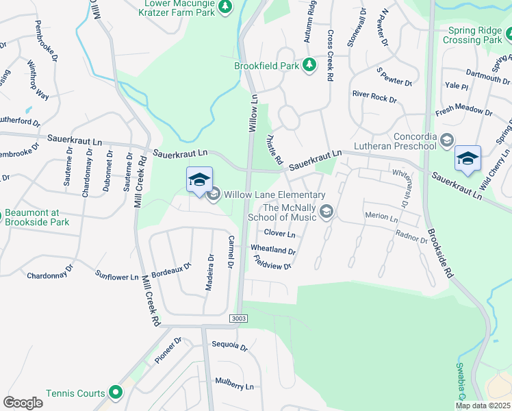 map of restaurants, bars, coffee shops, grocery stores, and more near 2671 Fieldview Drive in Macungie