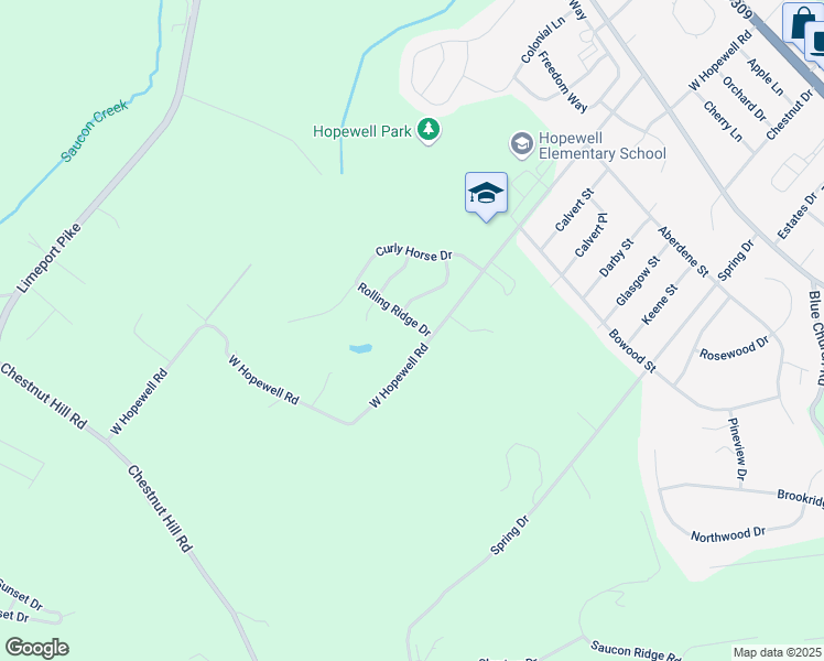 map of restaurants, bars, coffee shops, grocery stores, and more near 4700 Rolling Ridge Drive in Lehigh County