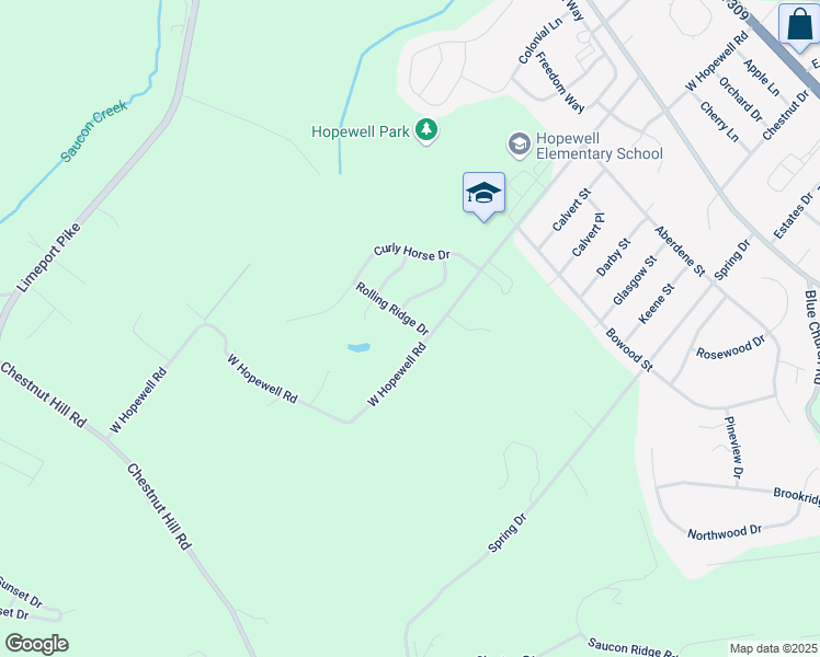 map of restaurants, bars, coffee shops, grocery stores, and more near 4700 Rolling Ridge Drive in Lehigh County