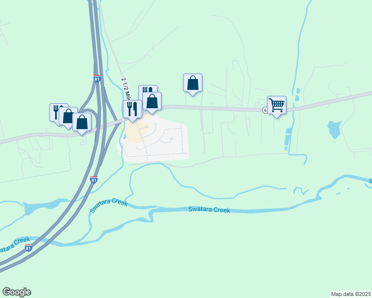 map of restaurants, bars, coffee shops, grocery stores, and more near 713 Union Court in Pine Grove
