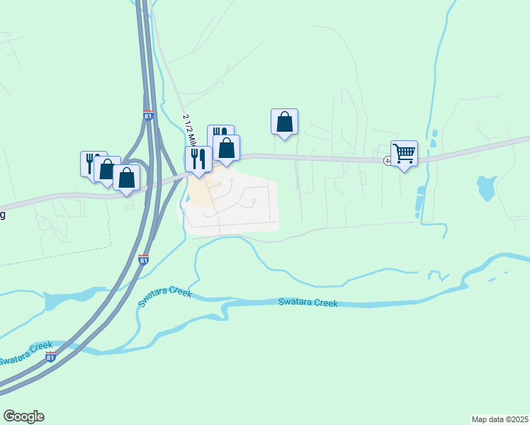 map of restaurants, bars, coffee shops, grocery stores, and more near 713 Union Court in Pine Grove