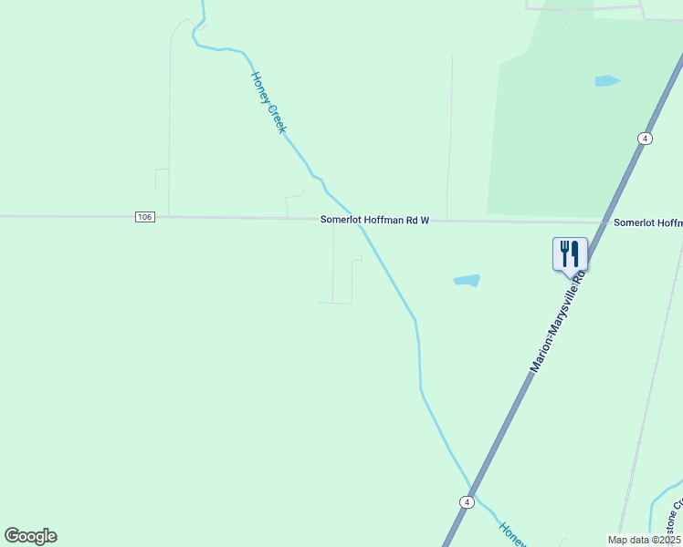 map of restaurants, bars, coffee shops, grocery stores, and more near 2848 Harmony Drive in Marion