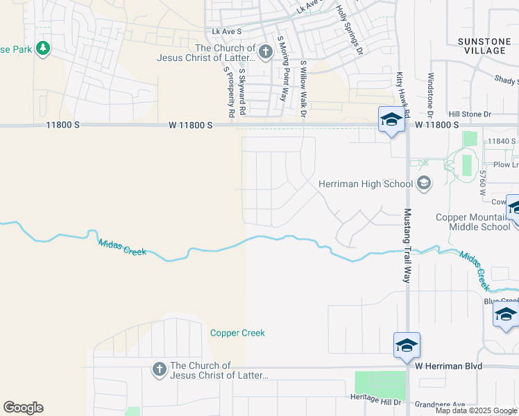 map of restaurants, bars, coffee shops, grocery stores, and more near 12013 Mount Moran Way in Herriman