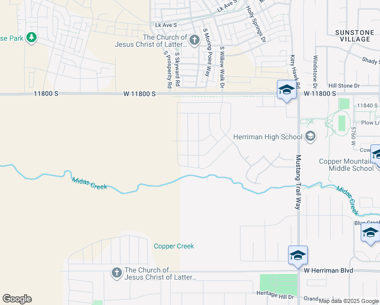 map of restaurants, bars, coffee shops, grocery stores, and more near 12007 Mount Moran Way in Herriman