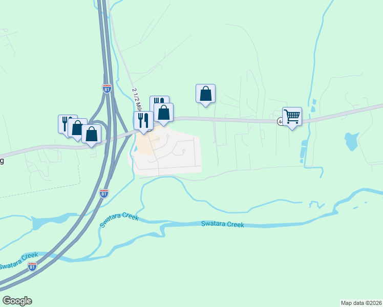 map of restaurants, bars, coffee shops, grocery stores, and more near 713 Union Court in Pine Grove
