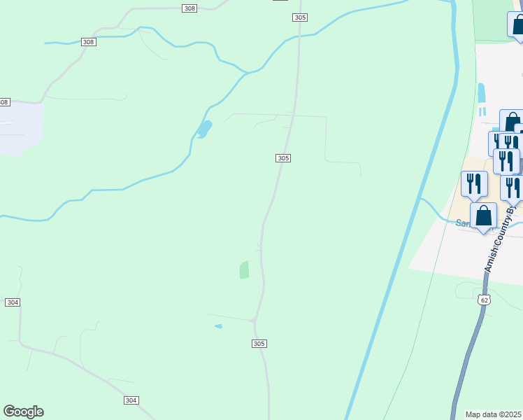 map of restaurants, bars, coffee shops, grocery stores, and more near 4315 Township Road 305 in Millersburg