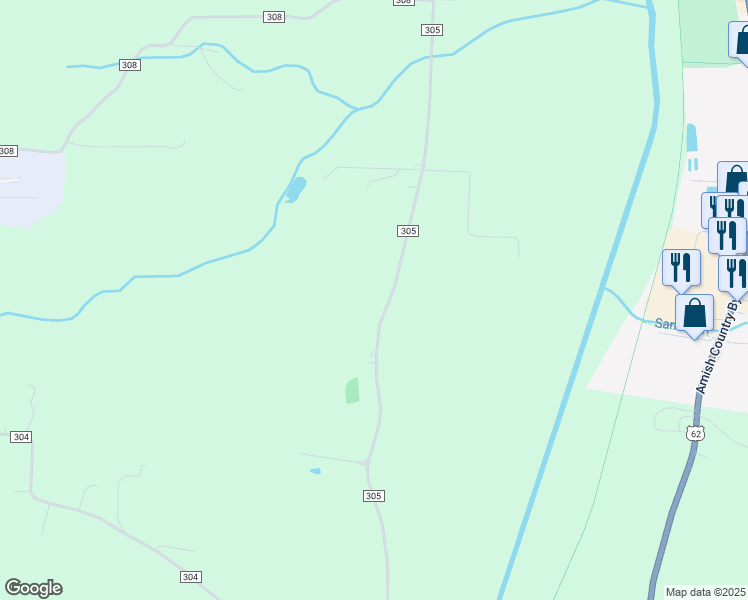 map of restaurants, bars, coffee shops, grocery stores, and more near 4315 Tr 305 in Millersburg