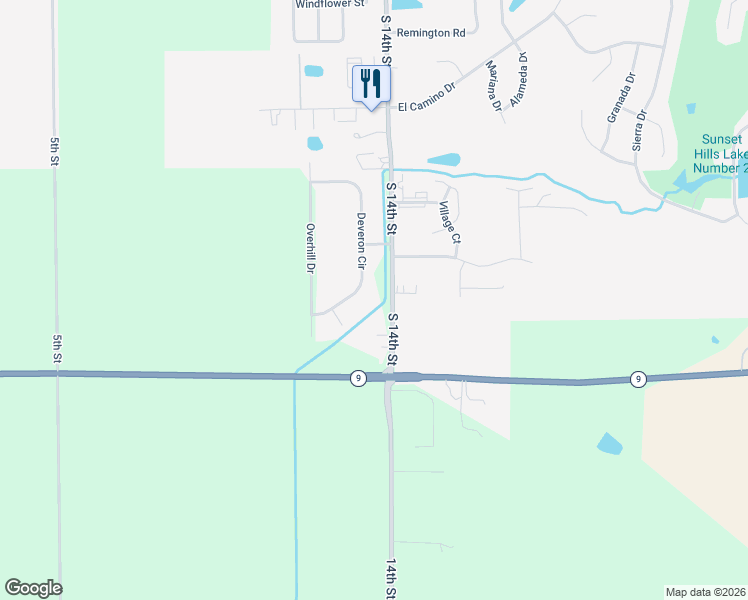 map of restaurants, bars, coffee shops, grocery stores, and more near 2697-2835 South 14th Street in Pekin